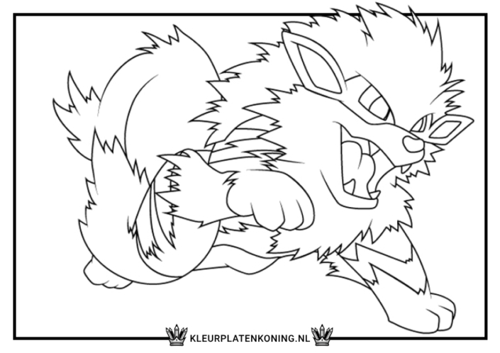 Arcanine kleurplaat