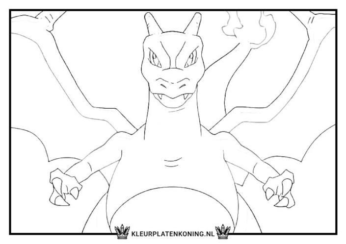 Kleurplaat Charizard