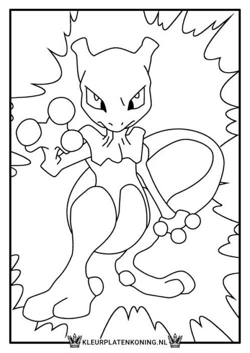 Mewtwo kleurplaat