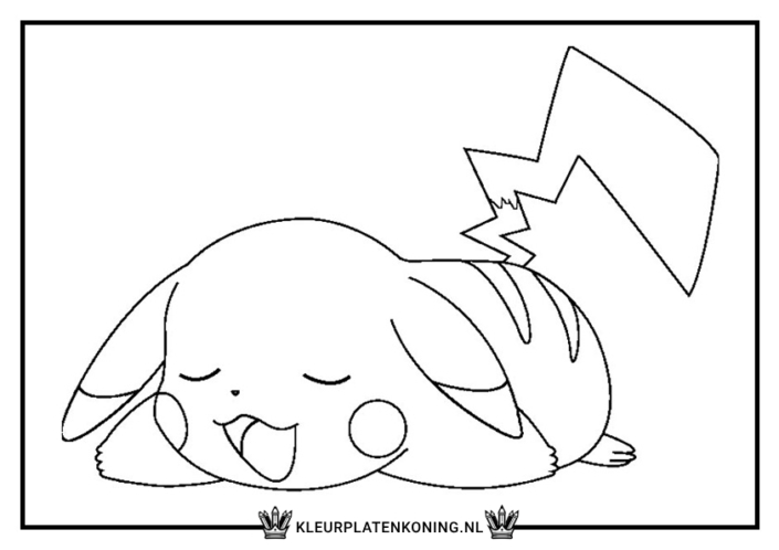 Kleurplaat Pikachu