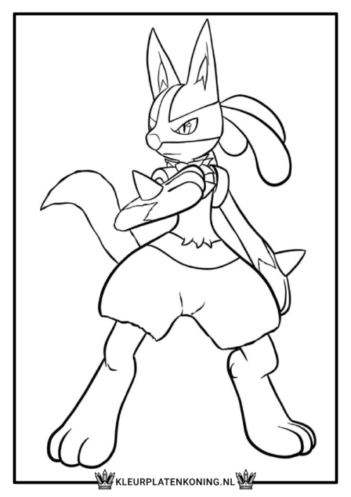 Kleurplaat Lucario