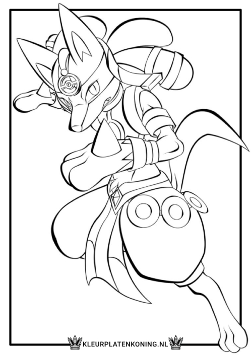 Lucario kleurplaat