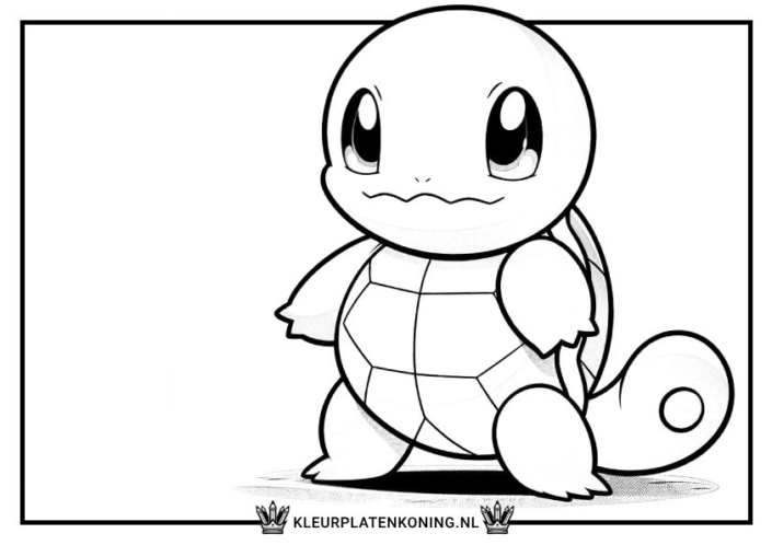 Squirtle Pokemon kleurplaat